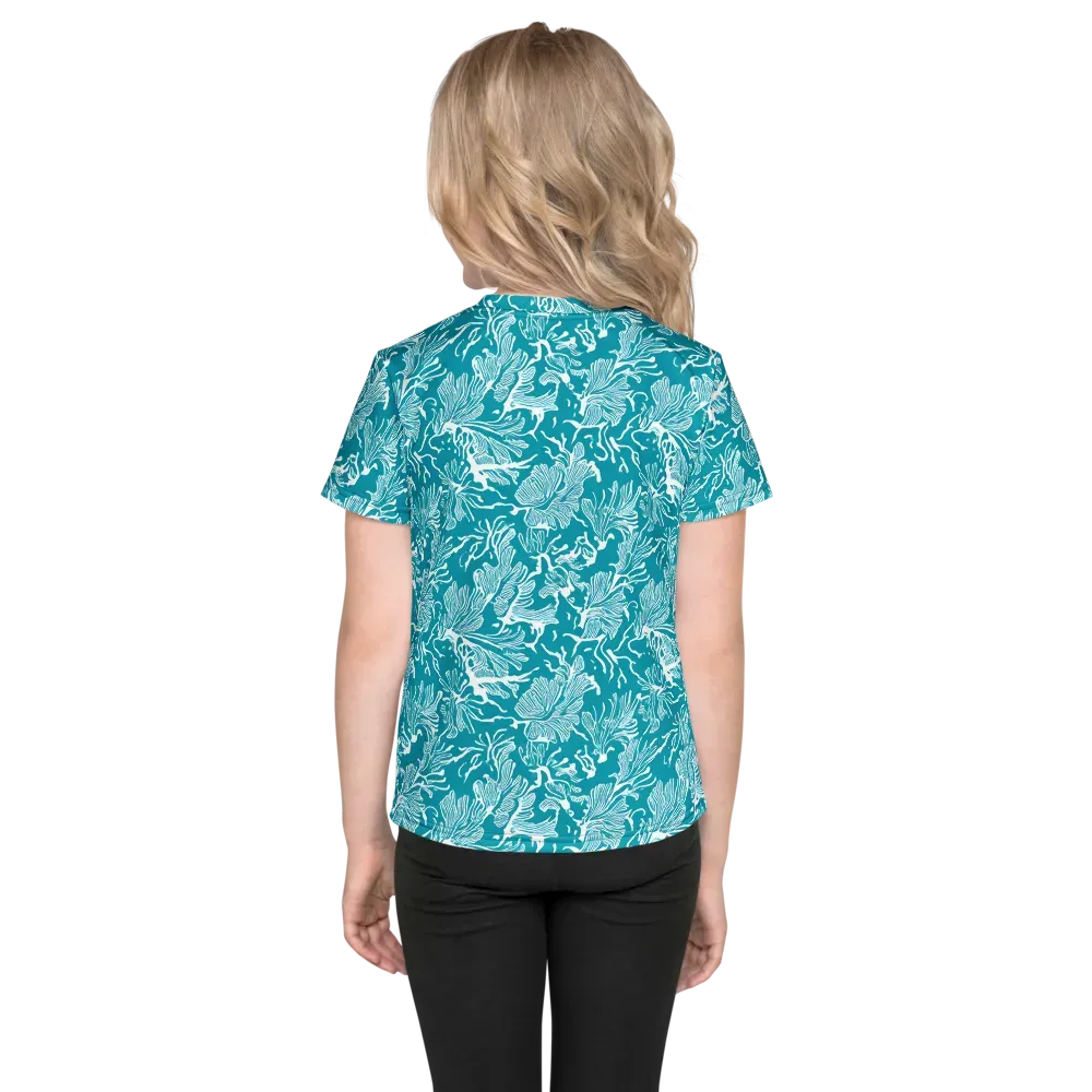 Tidal Botanica on Kids Crew Neck T-Shirt — Back