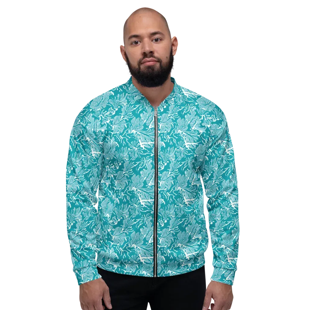 Tidal Botanica on Bomber Jacket — Front