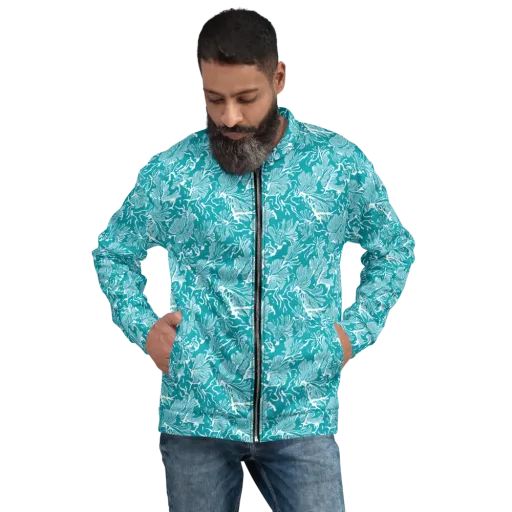 Tidal Botanica on a Bomber Jacket
