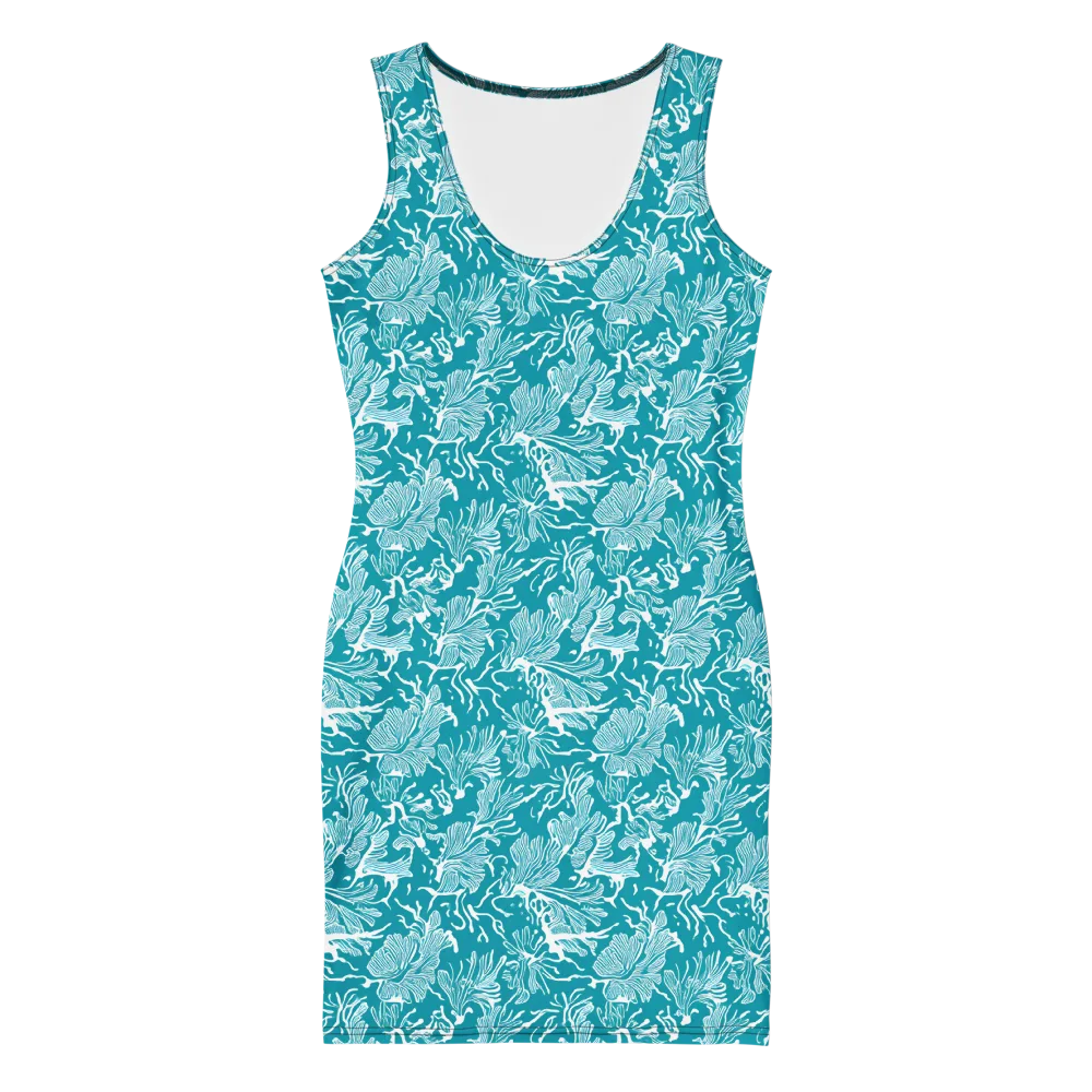 Tidal Botanica on Bodycon Dress — Front