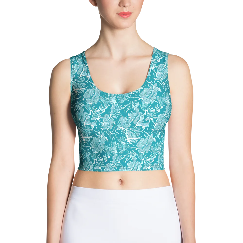 Tidal Botanica on Crop Top — Front