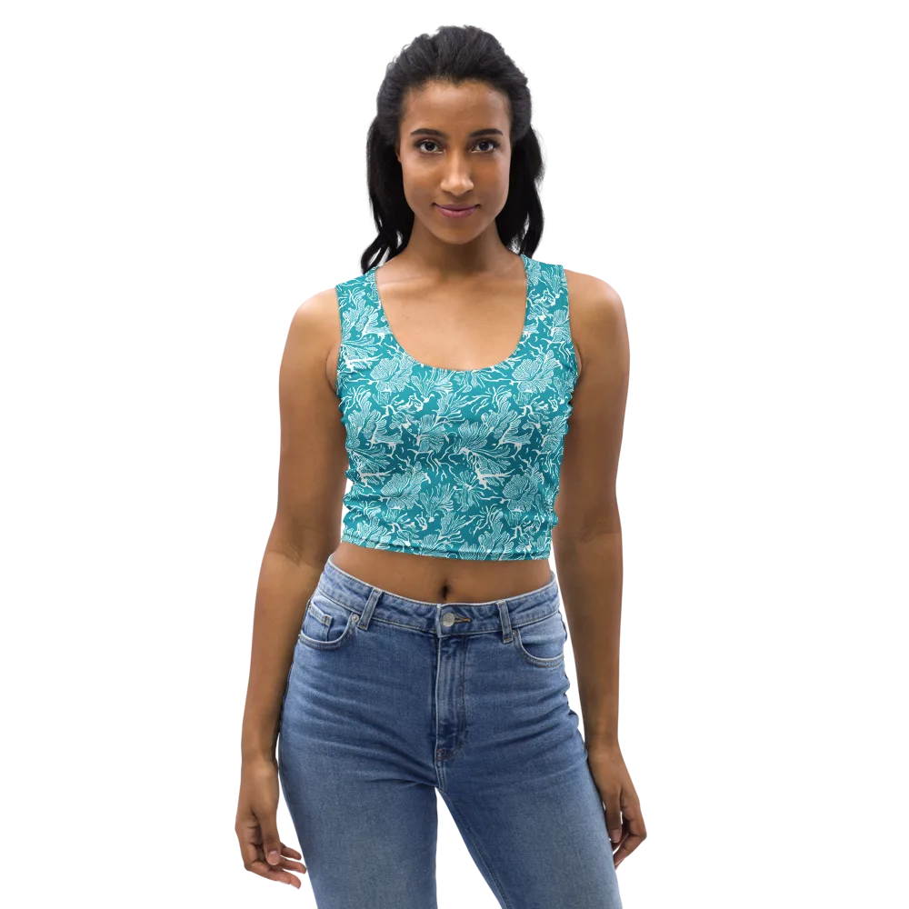 Tidal Botanica on Crop Top — Front