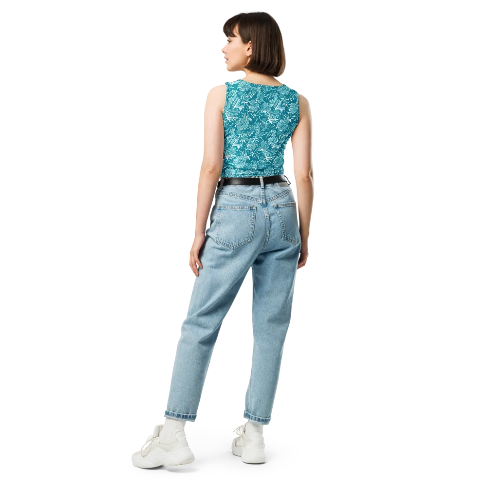 Tidal Botanica on Crop Top — Back