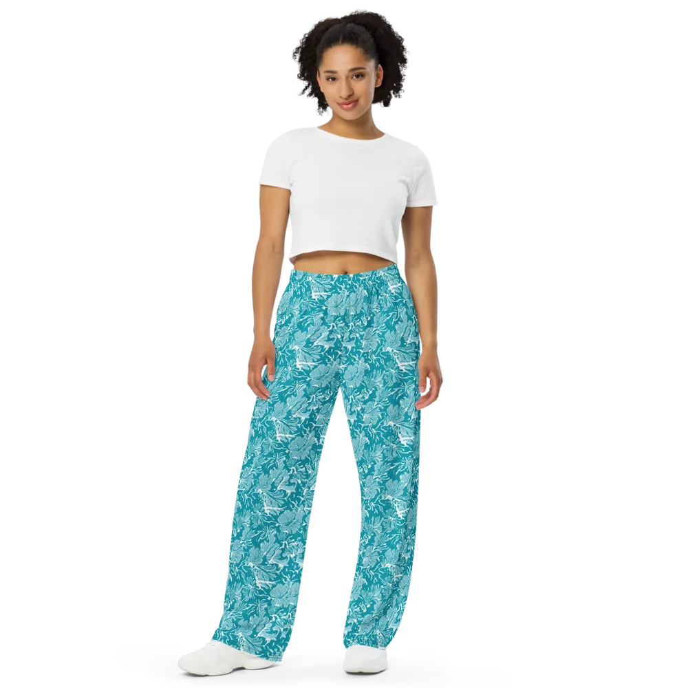 Tidal Botanica on Wide-Leg Pants — Front
