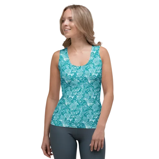 Tidal Botanica on a Women's Tank Top
