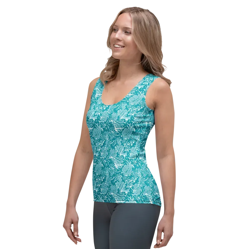 Tidal Botanica on Women's Tank Top — Left Front