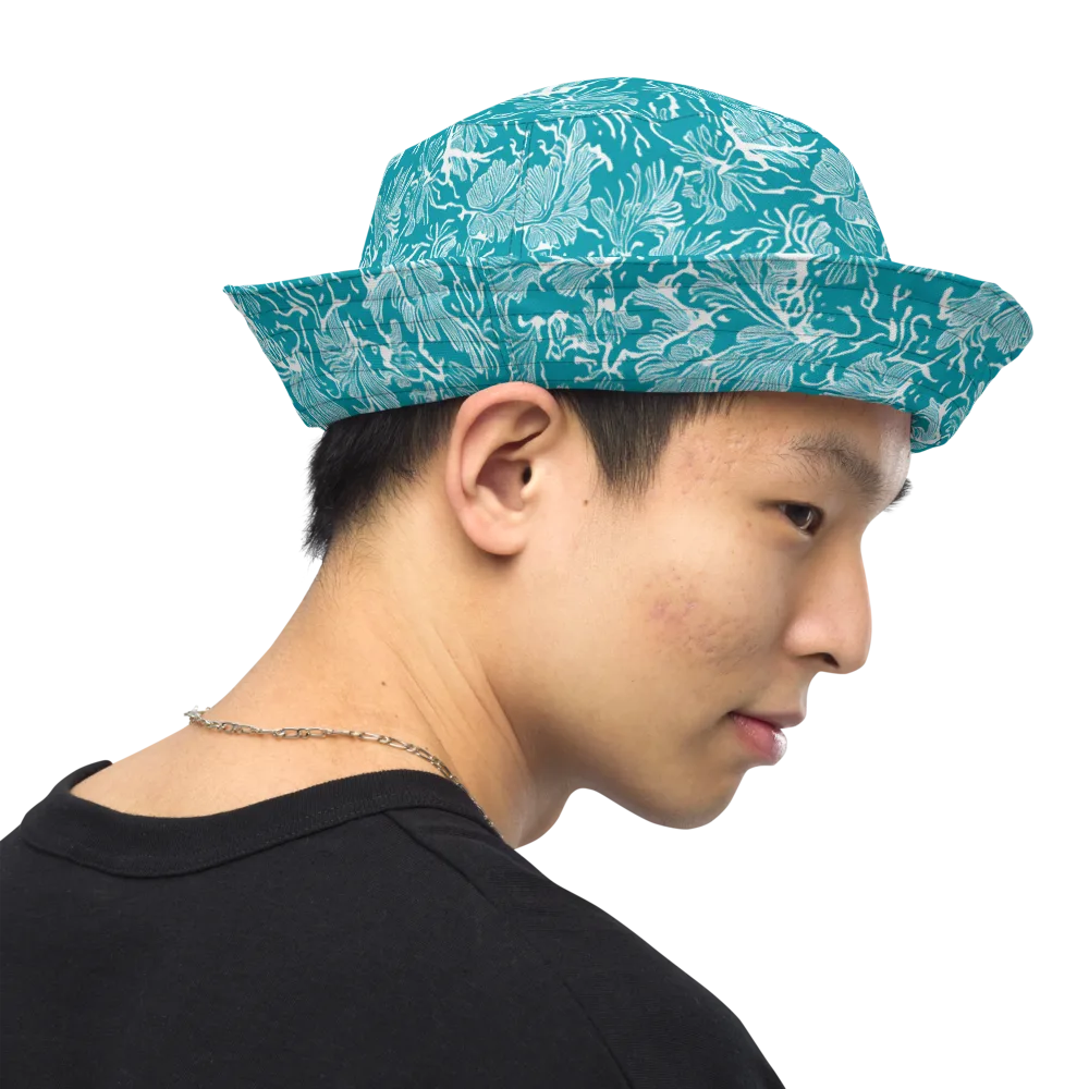 Tidal Botanica on Reversible Bucket Hat — Right Outside