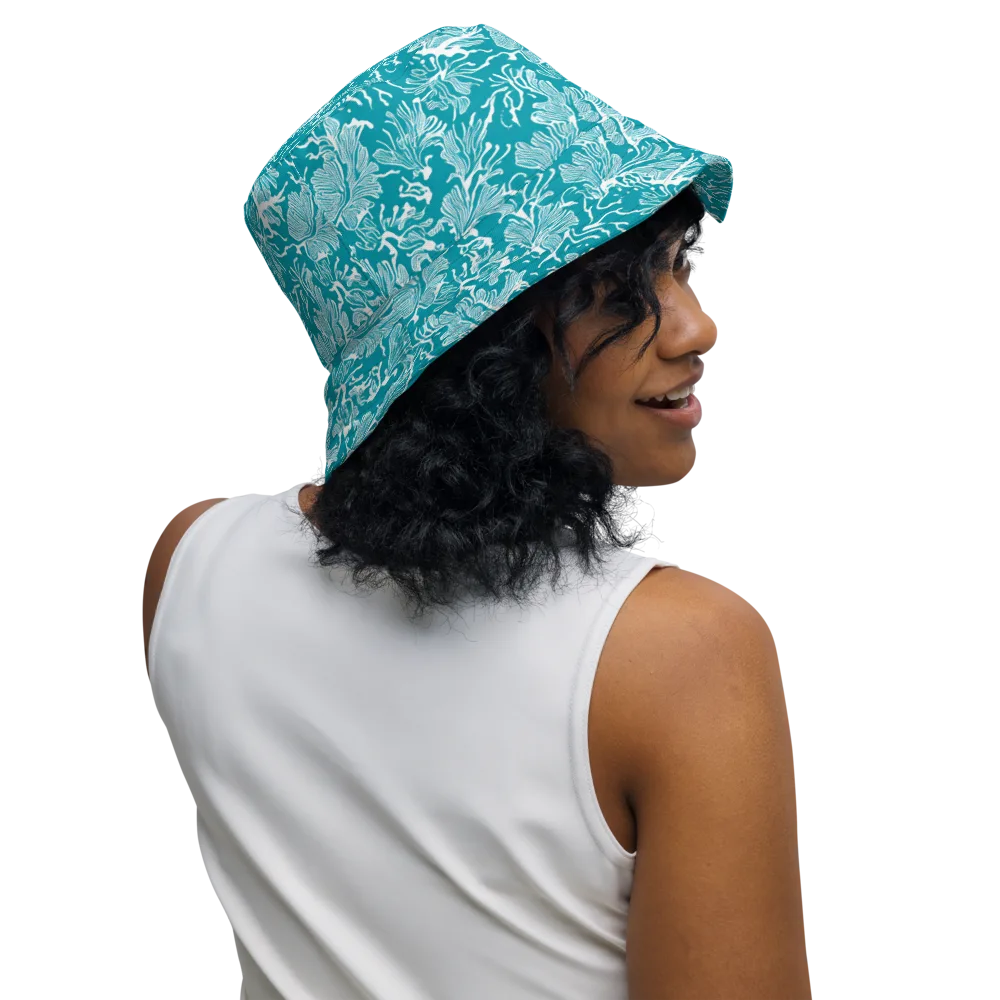 Tidal Botanica on Reversible Bucket Hat — Right Outside