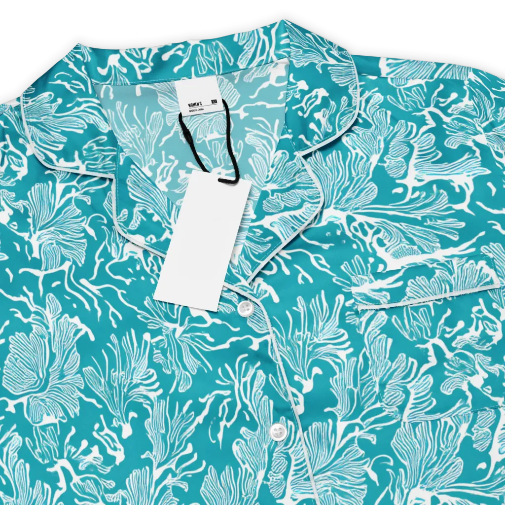 Tidal Botanica on Women's Short Sleeve Pajama Top — Product details