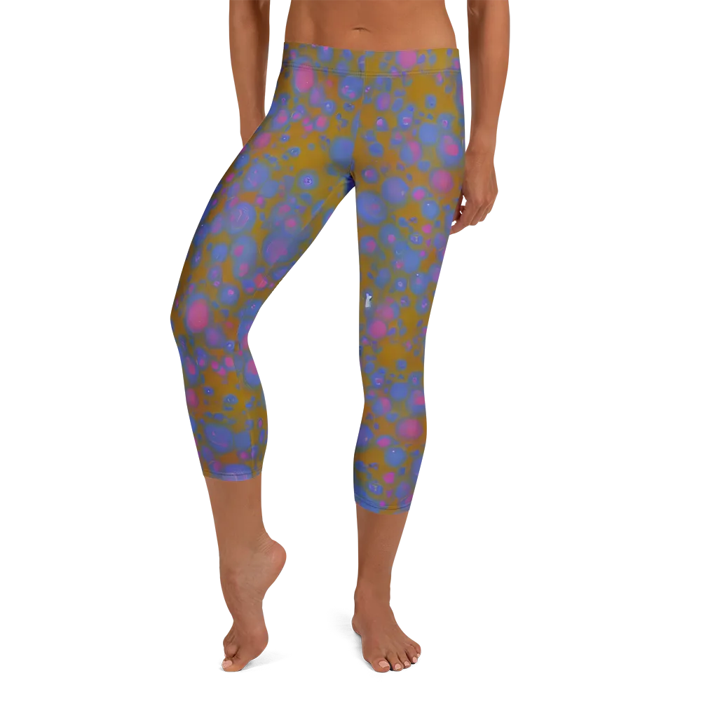 Ochre Nebula on Capri Leggings — Front