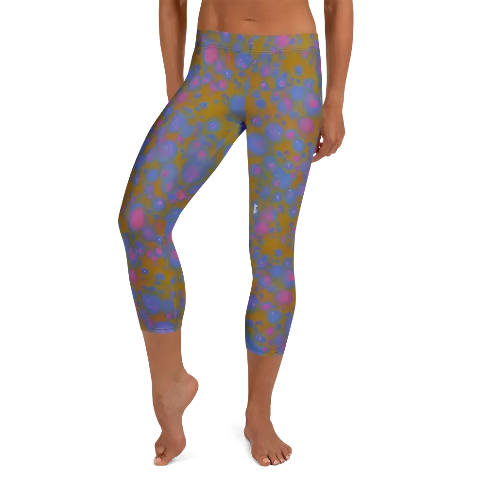 Ochre Nebula on Capri Leggings — Front