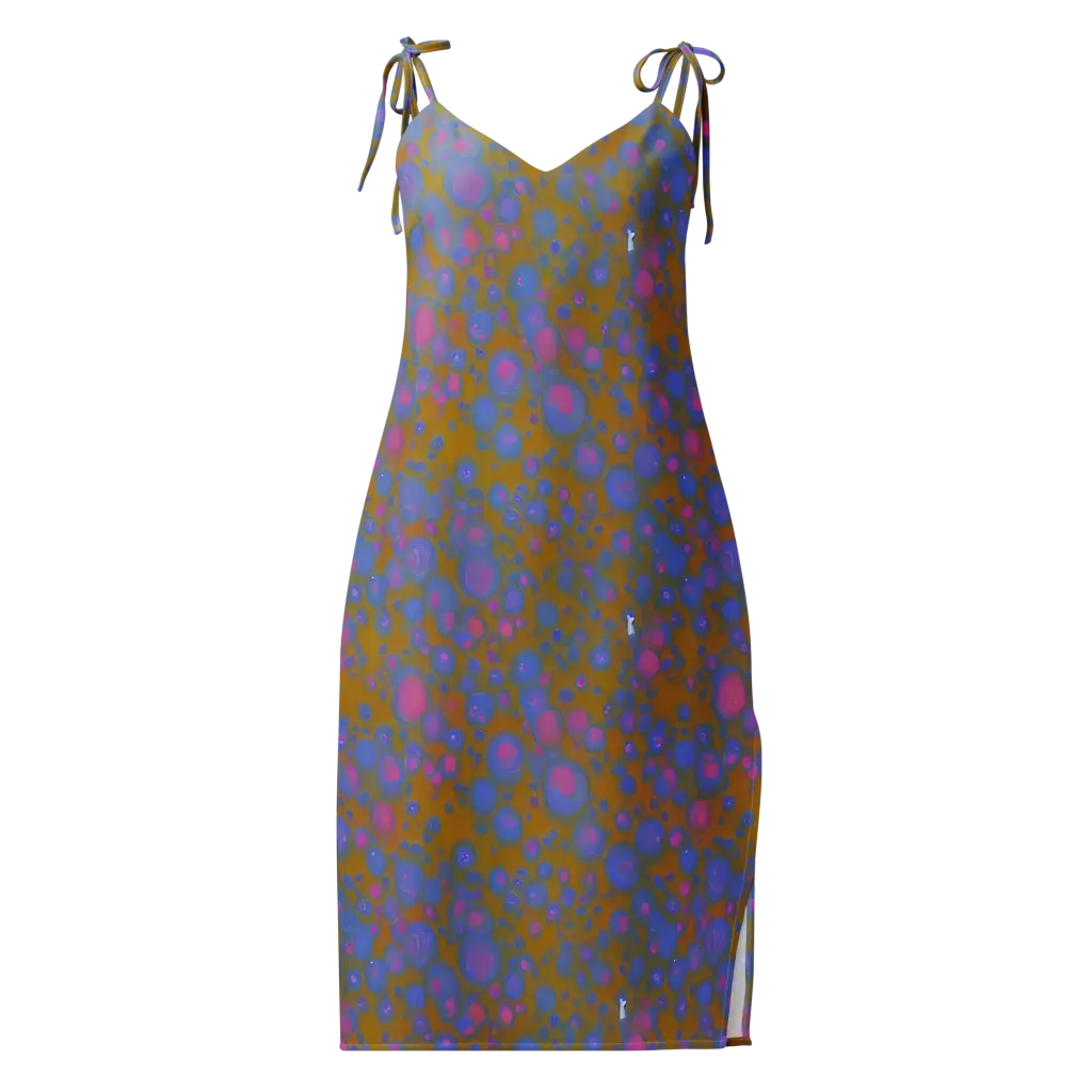 Ochre Nebula on Slip Dress — Front