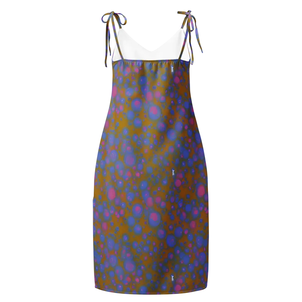 Ochre Nebula on Slip Dress — Back