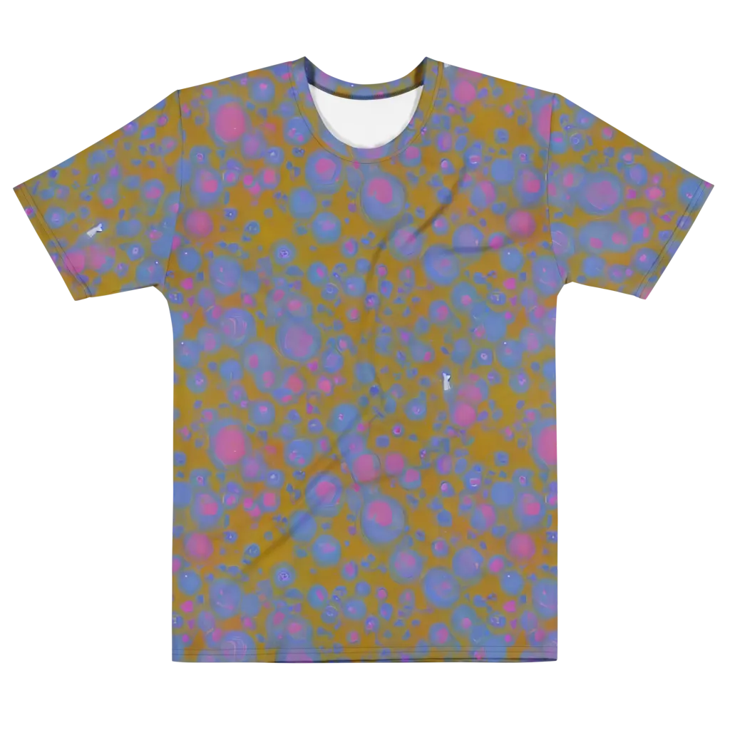 Ochre Nebula on Men's Cotton Crew Neck T-Shirt — Front