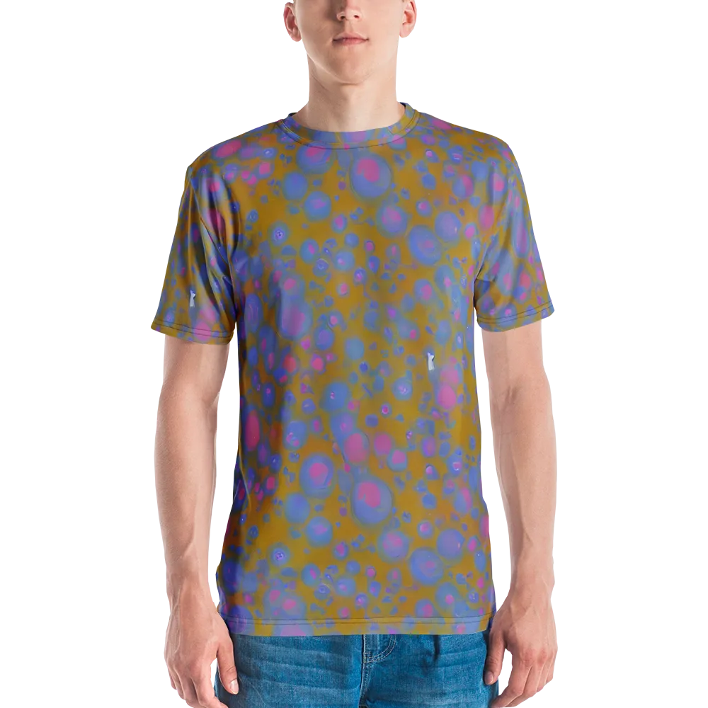 Ochre Nebula on Men's Crew Neck T-Shirt — Front