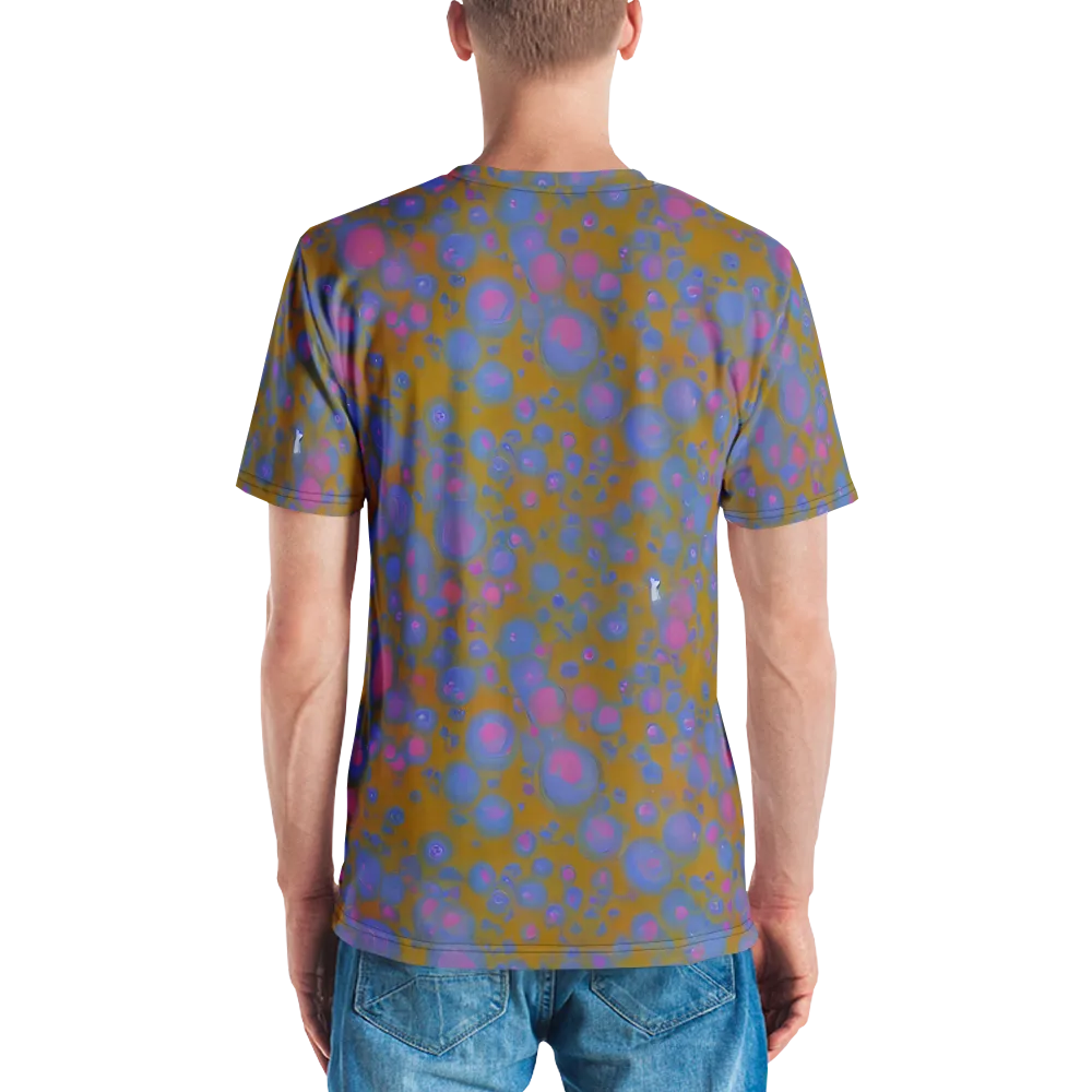 Ochre Nebula on Men's Crew Neck T-Shirt — Back