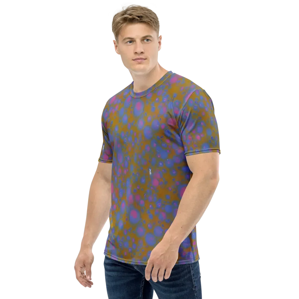 Ochre Nebula on Men's Crew Neck T-Shirt — Left