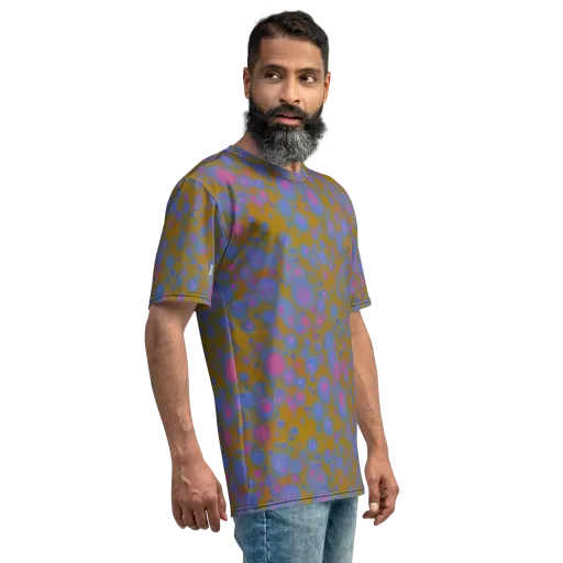 Ochre Nebula on a Men's Crew Neck T-Shirt