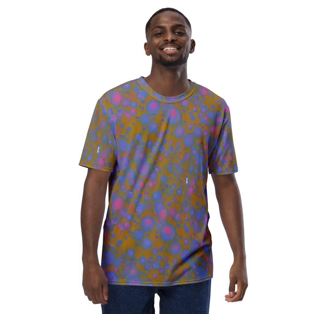 Ochre Nebula on Men's Crew Neck T-Shirt — Front