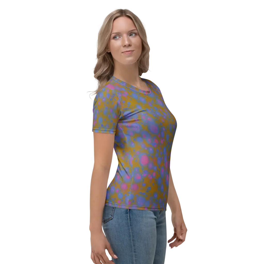 Ochre Nebula on Women's Crew Neck T-Shirt — Right