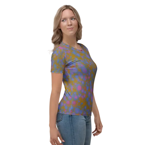 Ochre Nebula on a Women's Crew Neck T-Shirt
