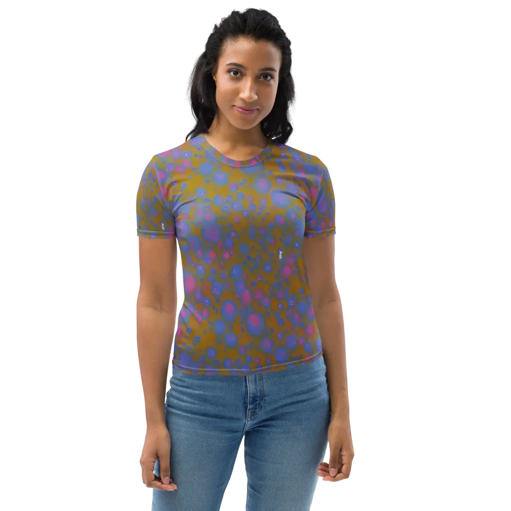Ochre Nebula on Women's Crew Neck T-Shirt — Front