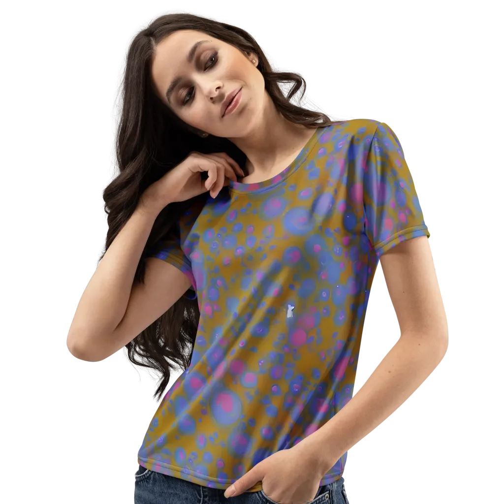 Ochre Nebula on Women's Crew Neck T-Shirt — Left Front