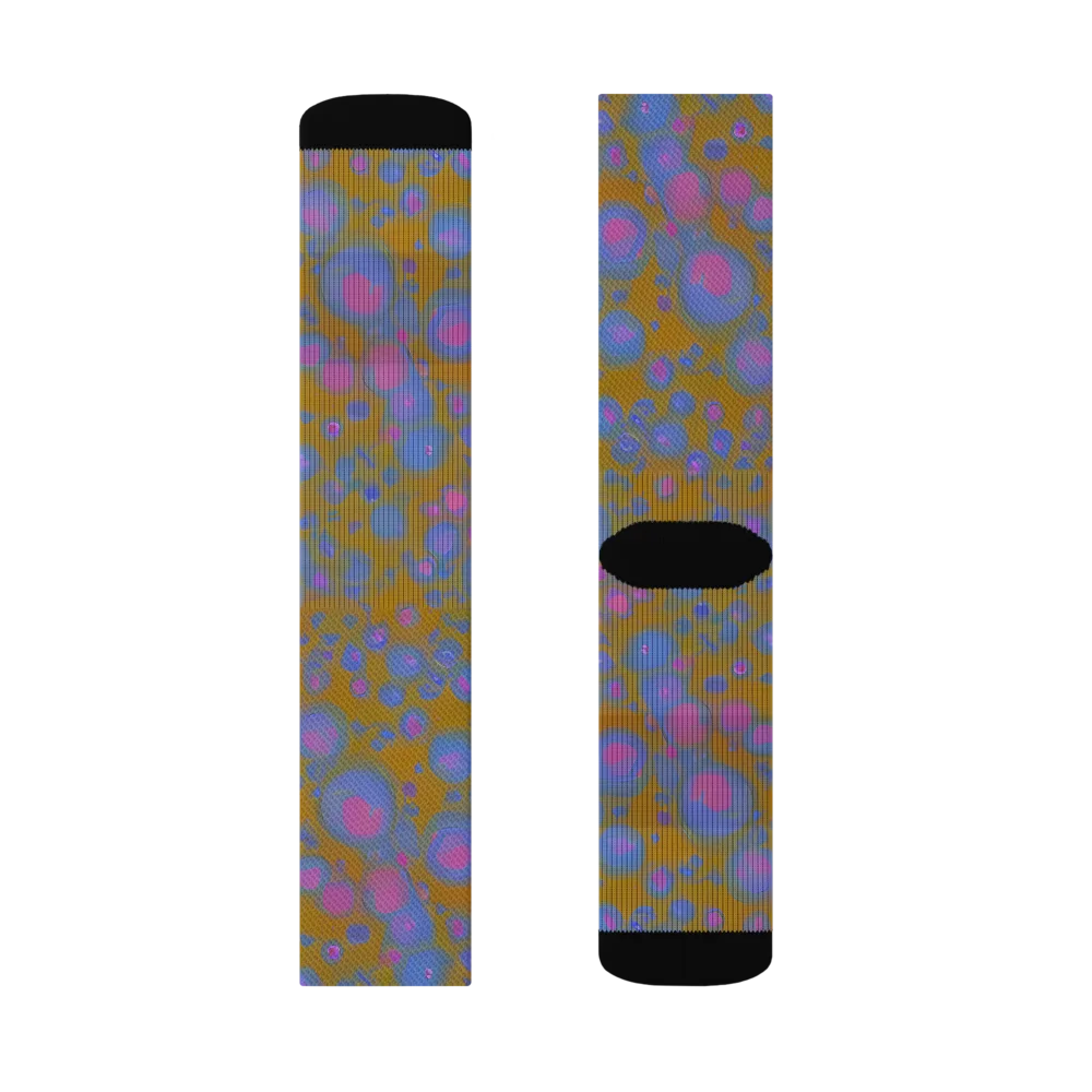 Ochre Nebula on Socks — Left Sock