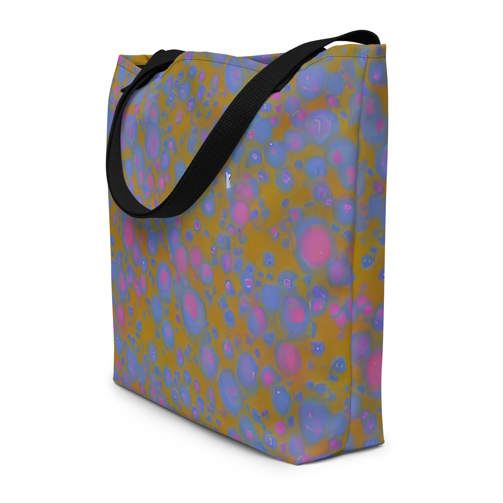 Ochre Nebula on Large Tote Bag W/ Pocket — Front