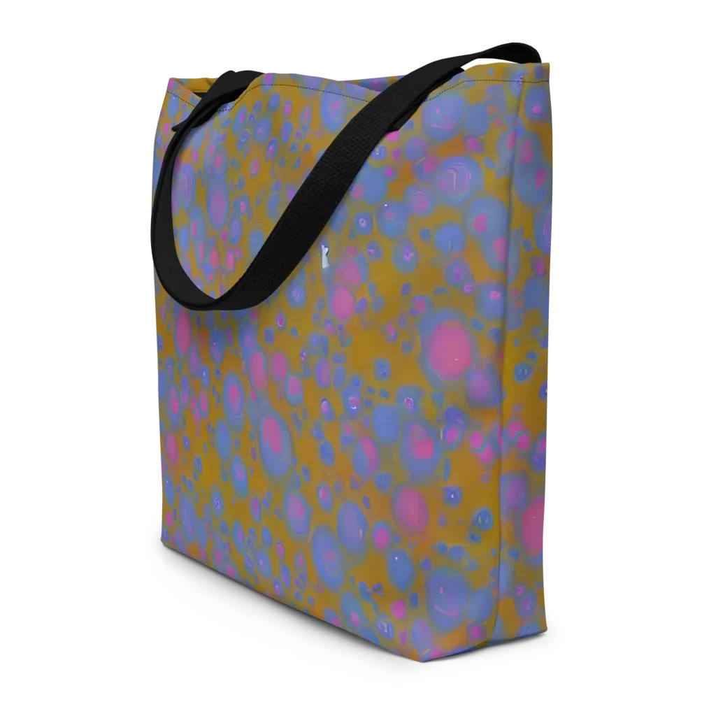 Ochre Nebula on Large Tote Bag W/ Pocket — Front