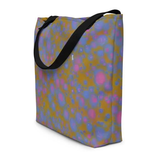 Ochre Nebula on a Large Tote Bag W/ Pocket