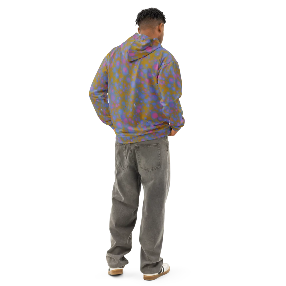 Ochre Nebula on Cotton Hoodie — Back