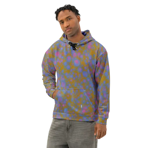Ochre Nebula on a Cotton Hoodie