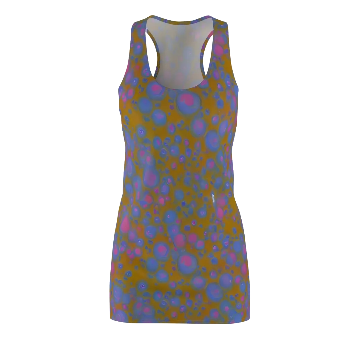 Ochre Nebula on Racerback Dress — Front