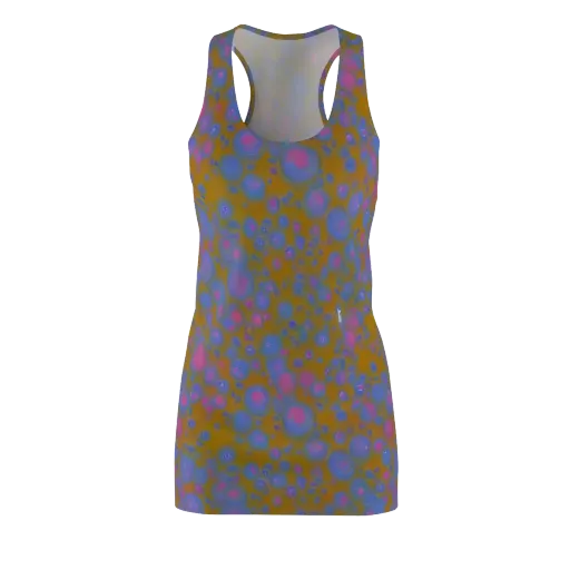 Ochre Nebula on a Racerback Dress