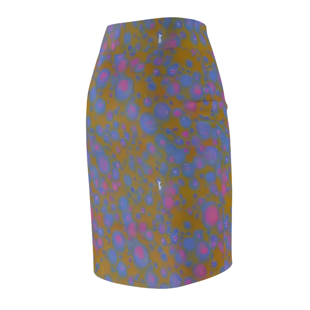 Ochre Nebula on Pencil Skirt — Back Side
