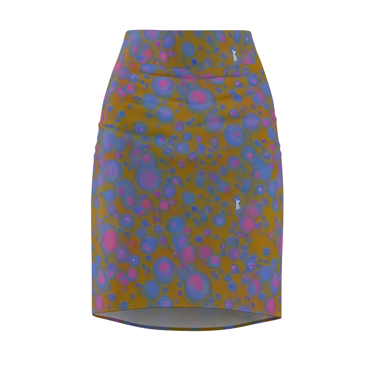 Ochre Nebula on Pencil Skirt — Front