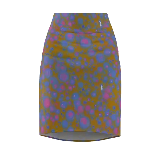Ochre Nebula on a Pencil Skirt