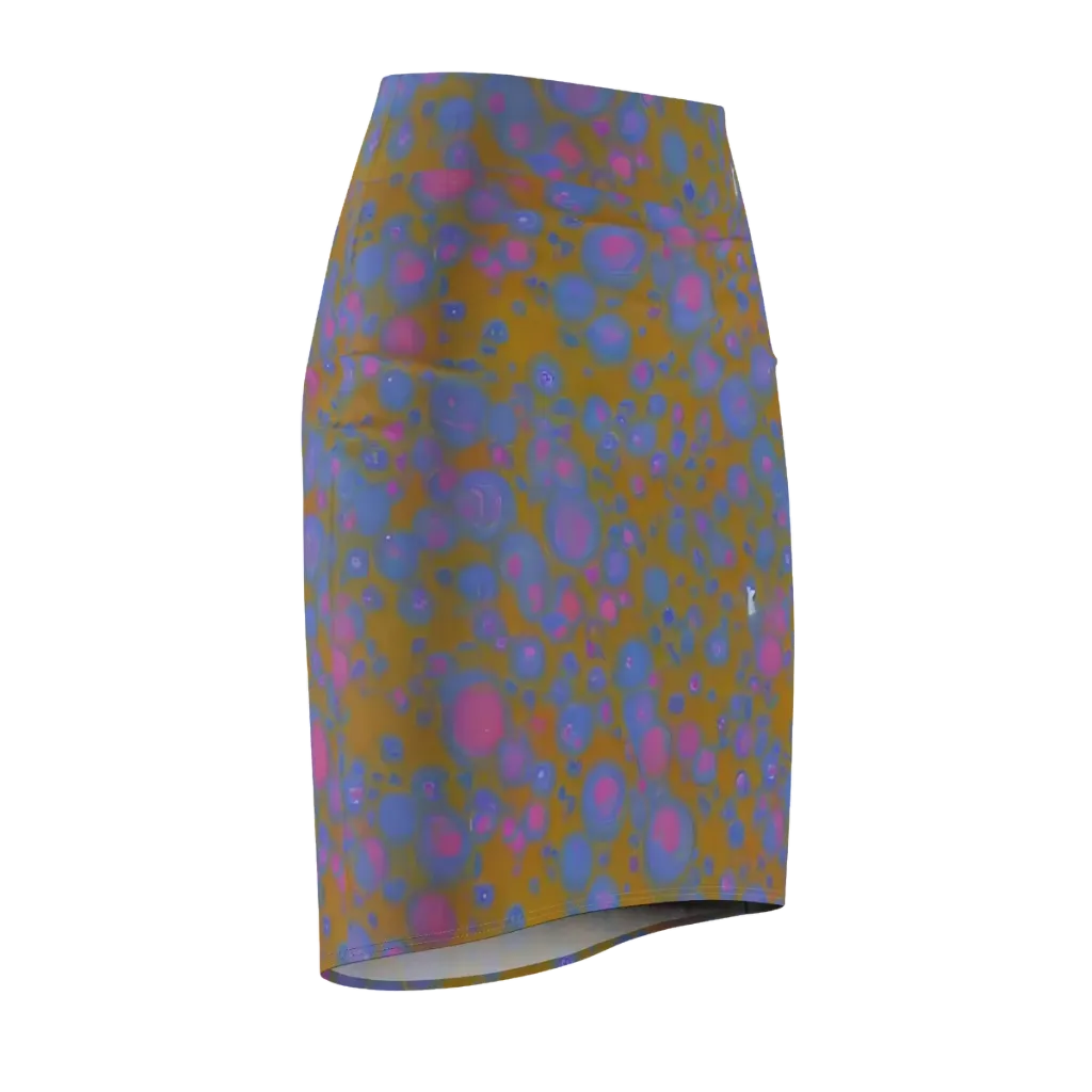 Ochre Nebula on Pencil Skirt — Front Side