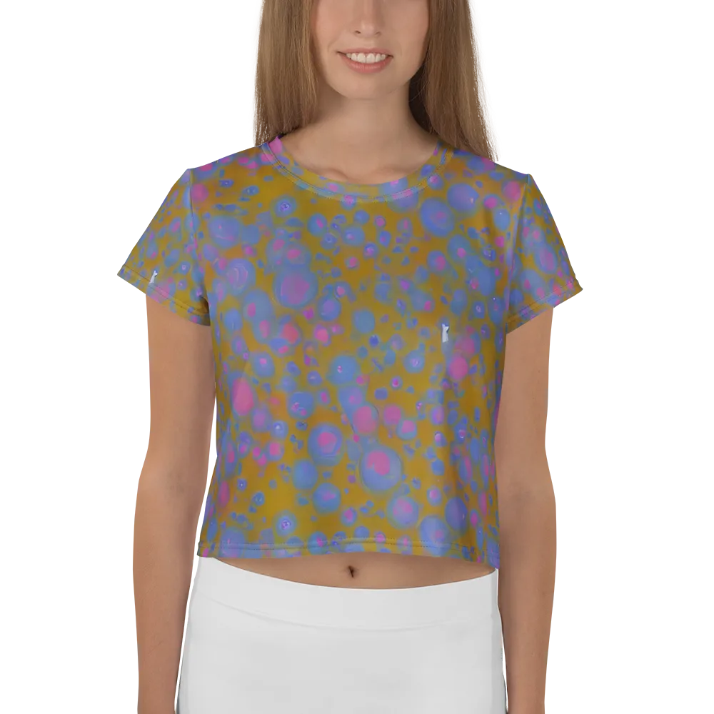 Ochre Nebula on Crop Tee — Front