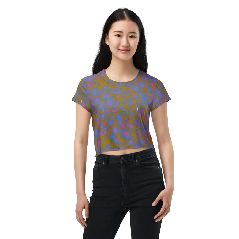 Ochre Nebula on Crop Tee — Front