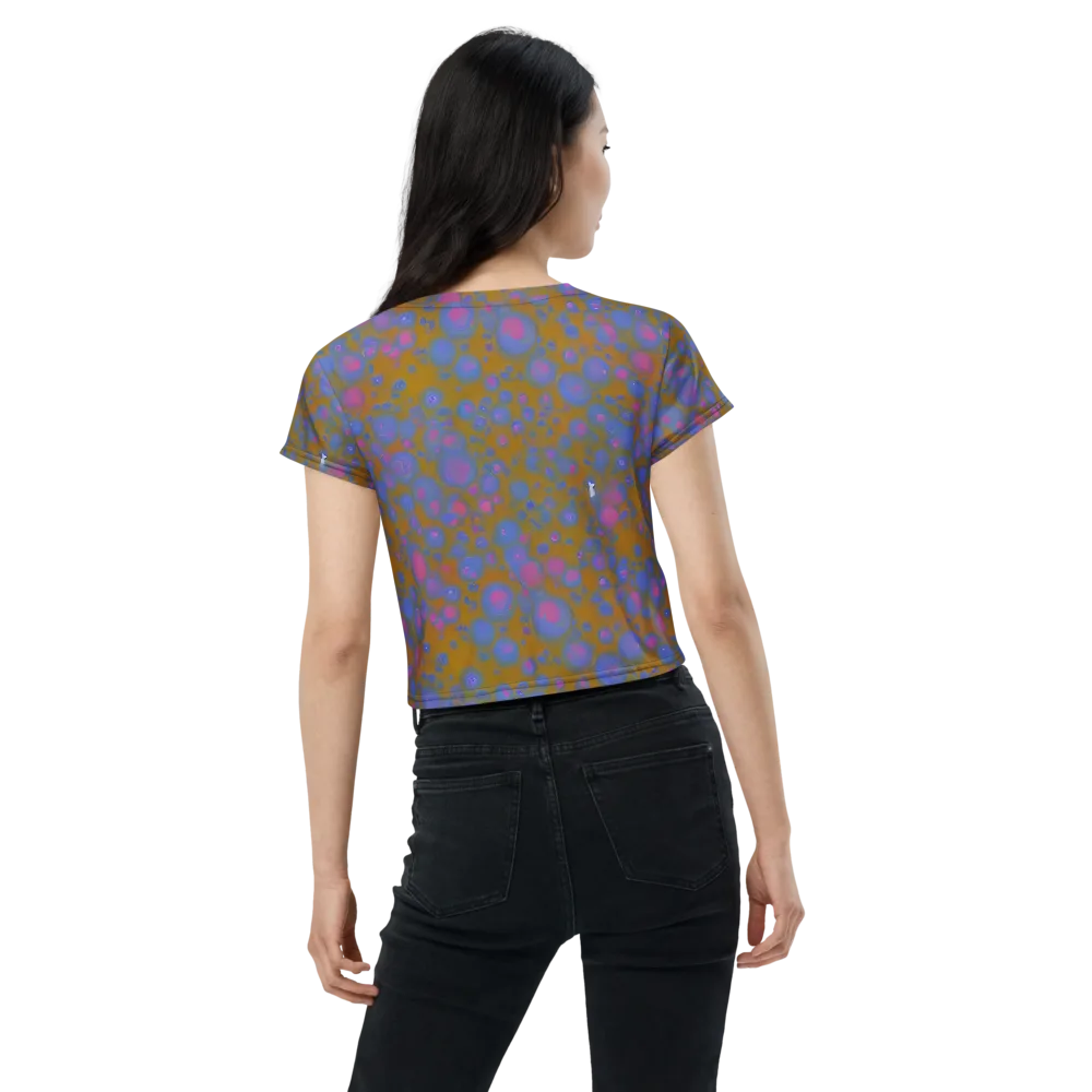 Ochre Nebula on Crop Tee — Back