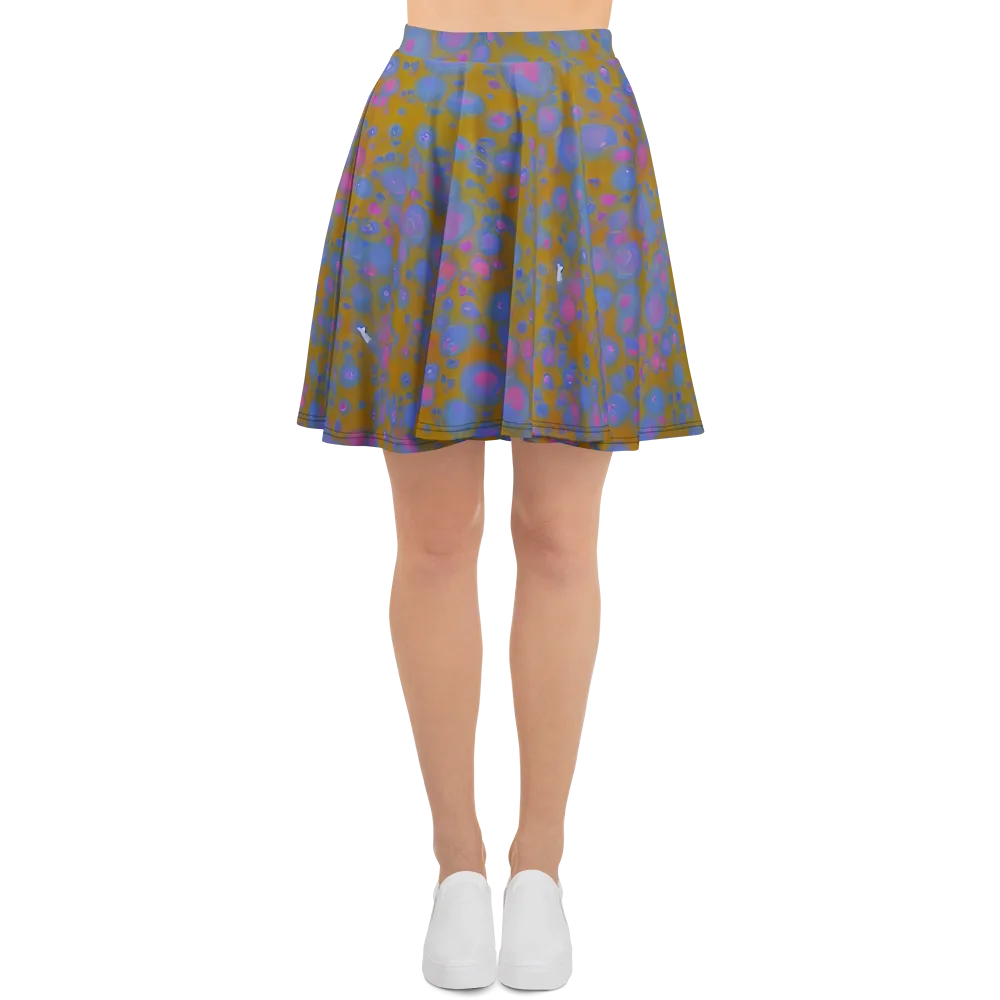 Ochre Nebula on Skater Skirt — Front
