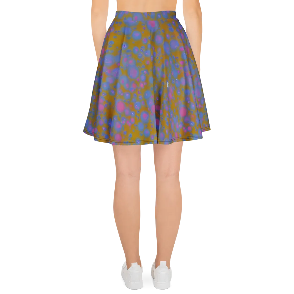 Ochre Nebula on Skater Skirt — Back