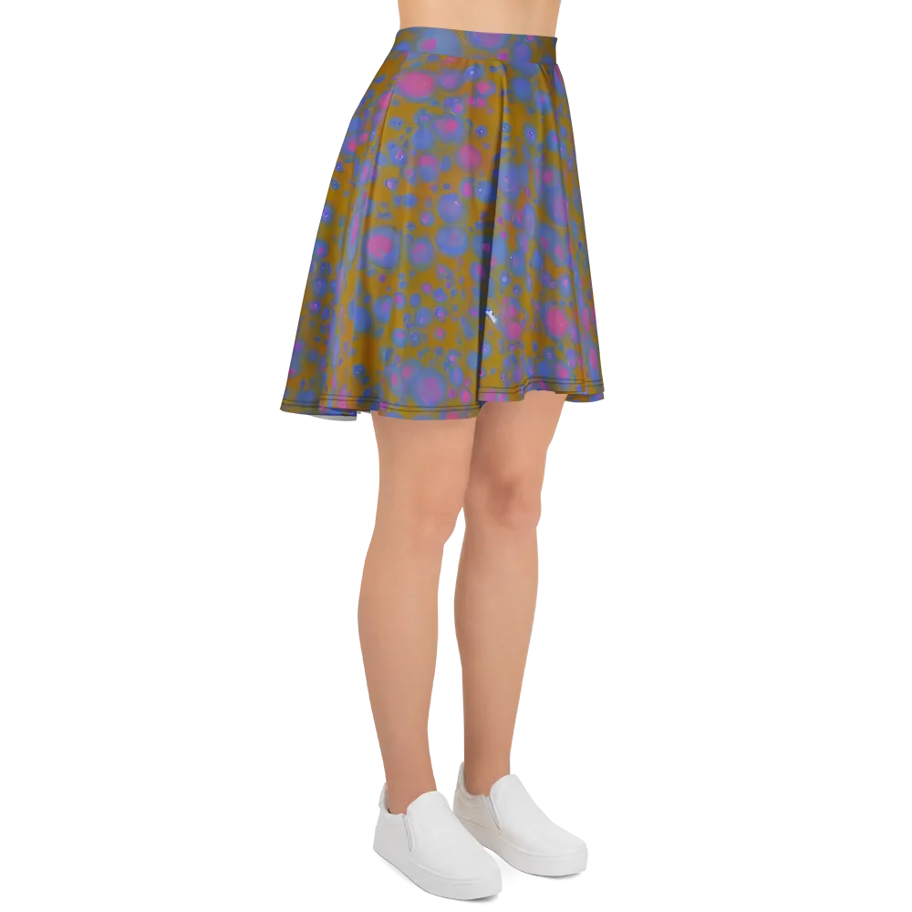 Ochre Nebula on Skater Skirt — Right