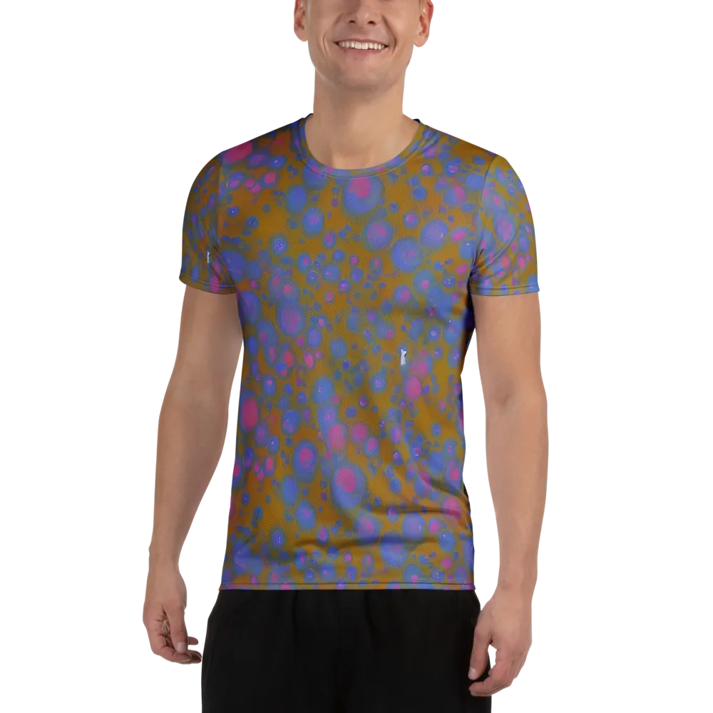 Ochre Nebula on Men's Athletic T-Shirt — Front