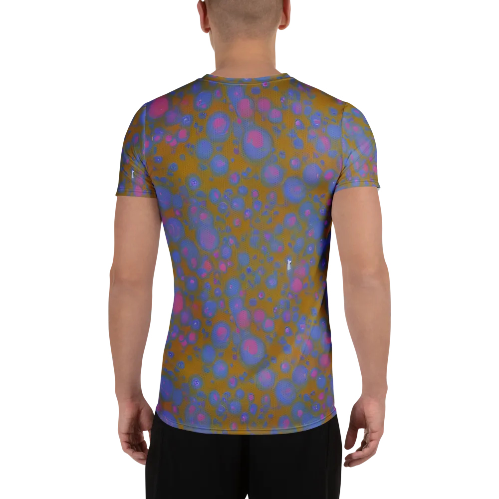 Ochre Nebula on Men's Athletic T-Shirt — Back