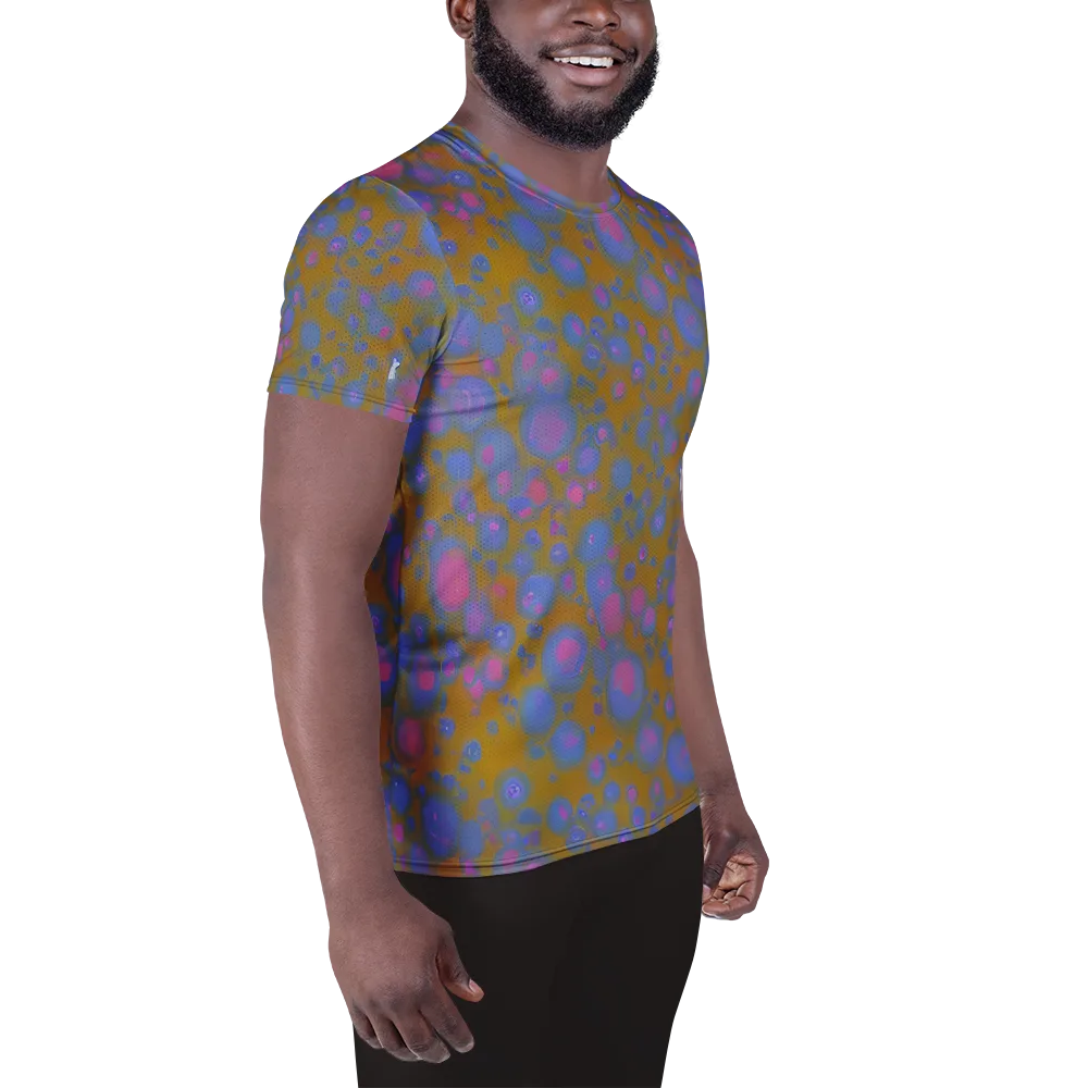 Ochre Nebula on Men's Athletic T-Shirt — Right