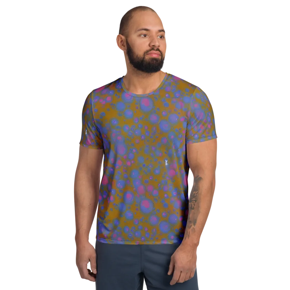 Ochre Nebula on Men's Athletic T-Shirt — Front