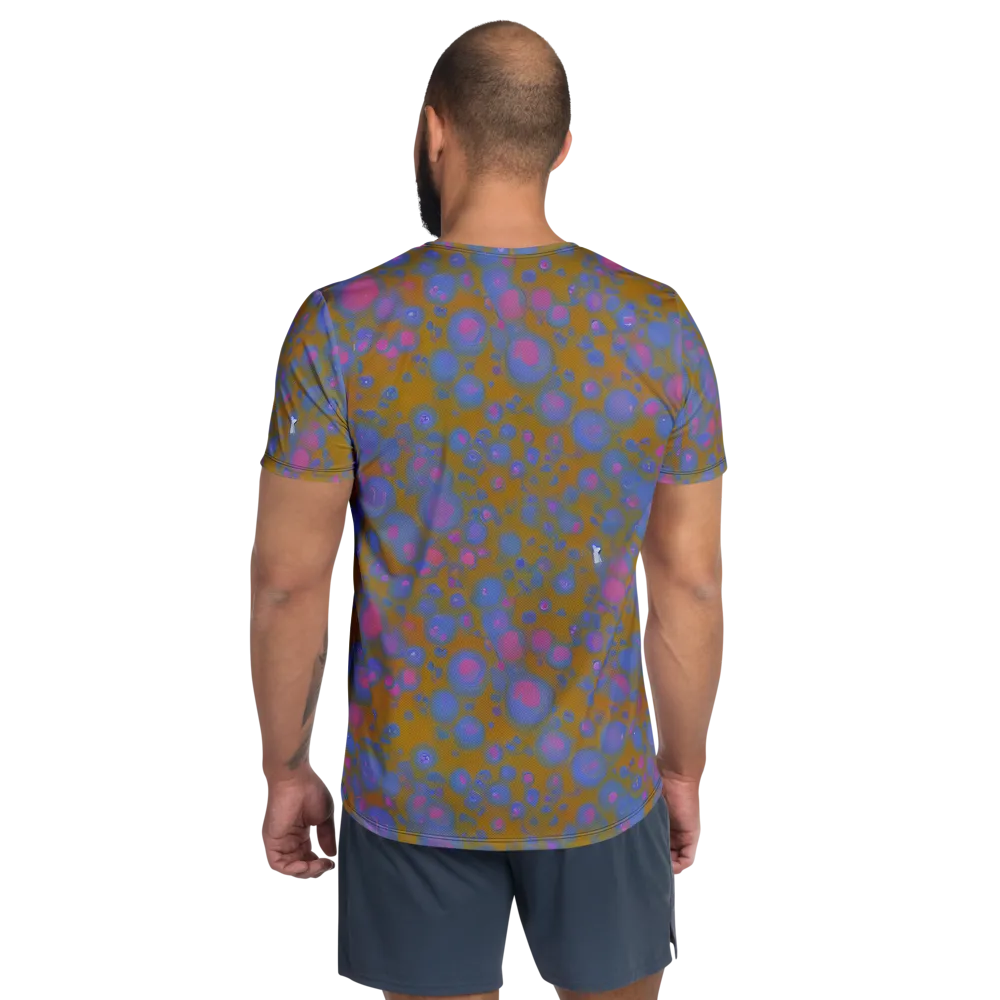 Ochre Nebula on Men's Athletic T-Shirt — Back